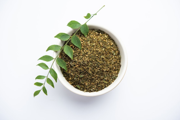 Curry leaves powder or Karivepaku or karuveppilai podi