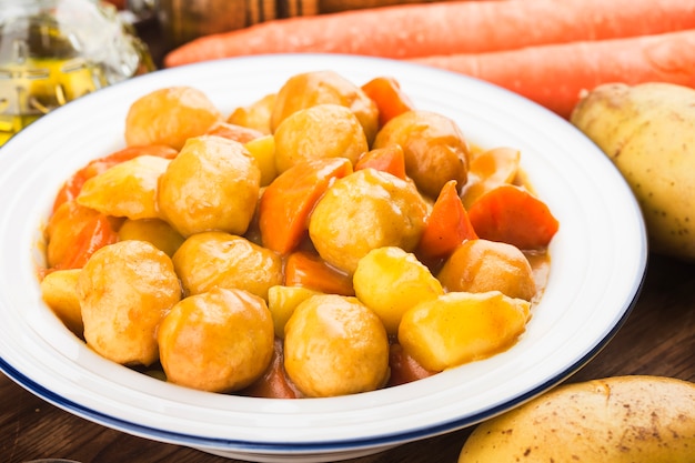 Curry Potato Carrot Fish Ball