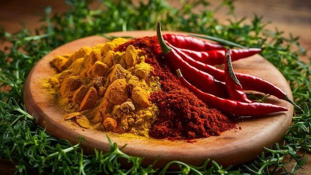 Curry spice and chili pepper