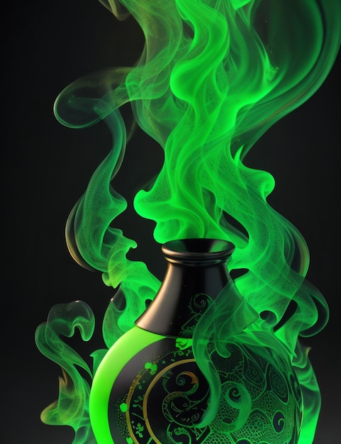 cursed object with green smoke