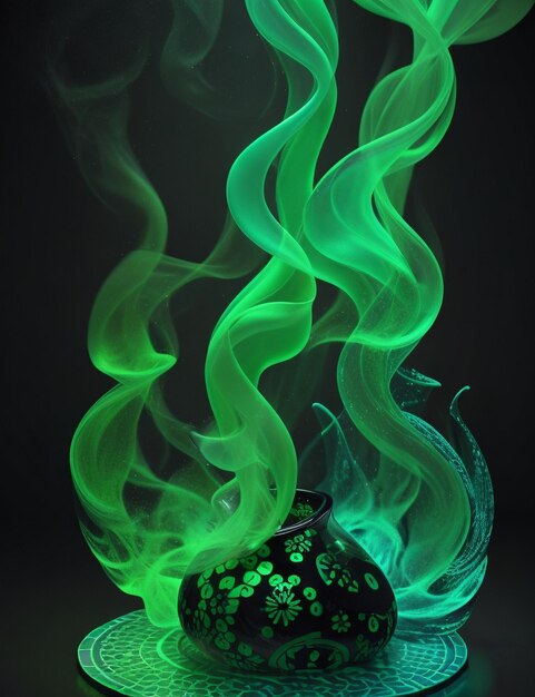 cursed object with green smoke