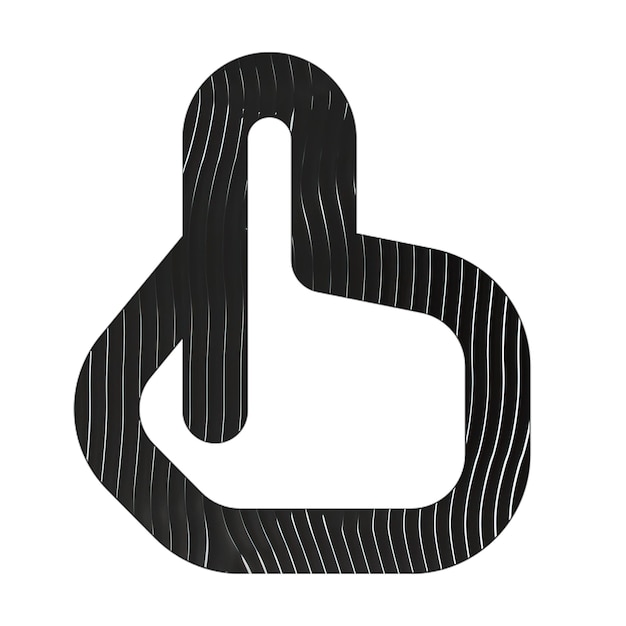 cursor finger icon black white lines texture