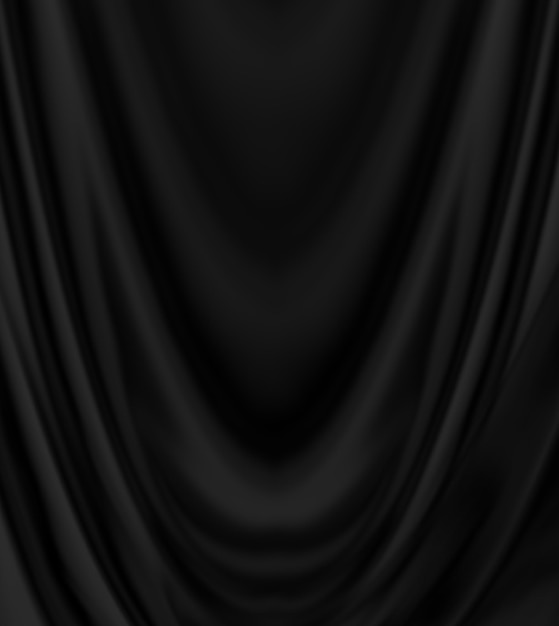 Photo curtain black wave. abstract backround on isolated.