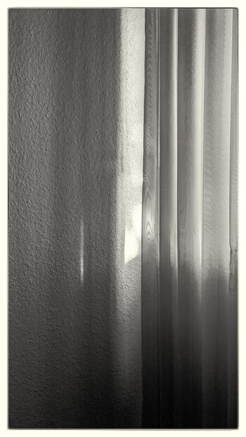 Photo curtain by window at home