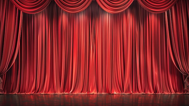 curtain or drapes red background