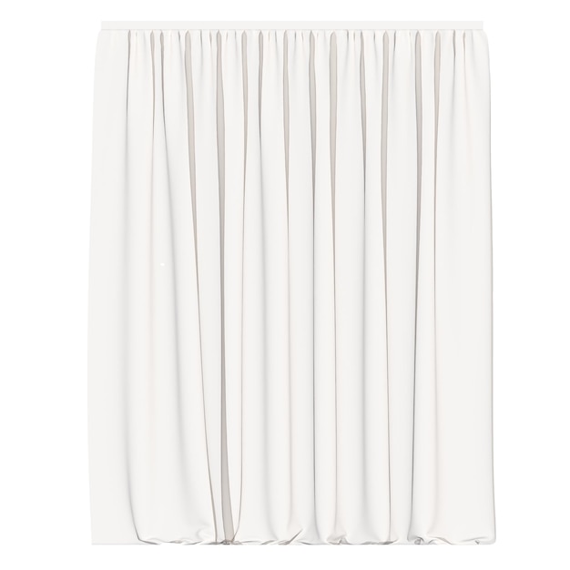 curtain isolated on white background 3D illustration cg render