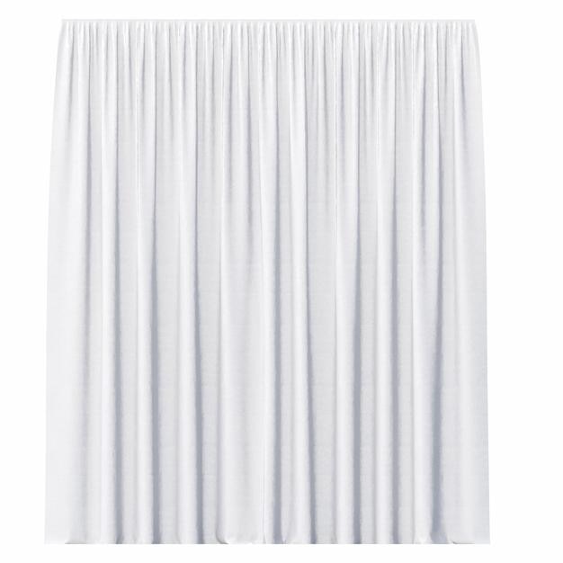 Photo curtain isolated on white background, interior furniture, 3d illustration, cg render