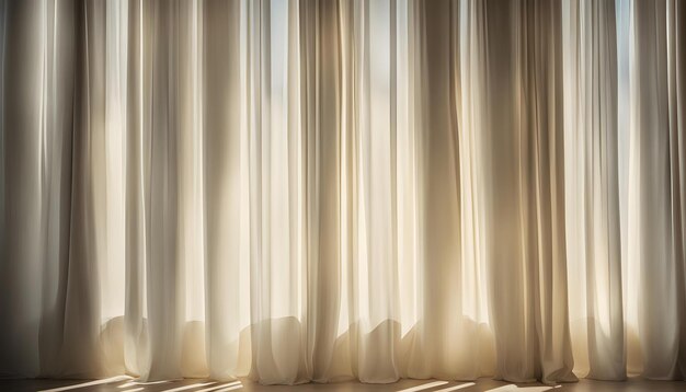 a curtain that has the sun shining through it