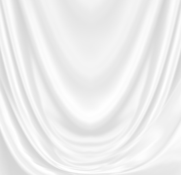 Фото Занавес белая волна и мягкая тень. абстрактный фон на изолированных.