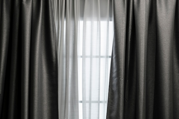 Curtain at window in the living room