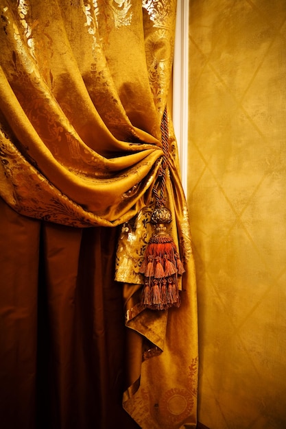 Photo curtain with an ornament