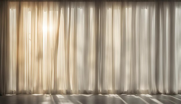 a curtain with the sun shining through it