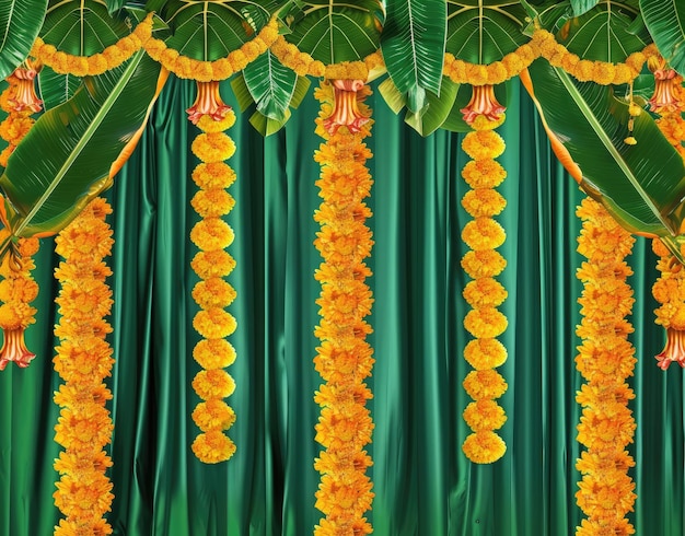 a curtain with the sunflowers on it