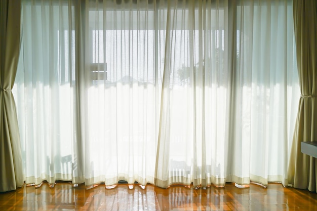 Curtain with window and sunlight