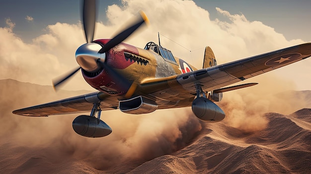 Curtiss P40 Warhawk истребитель военный самолет