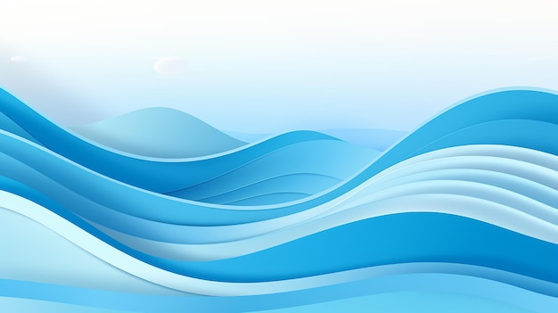 curve paper wave abstract blue sea and beach summer background