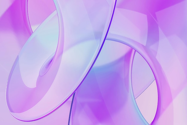 Arcobaleno sfumato curvo colorato trasparente lucido arte digitale per sfondo banner