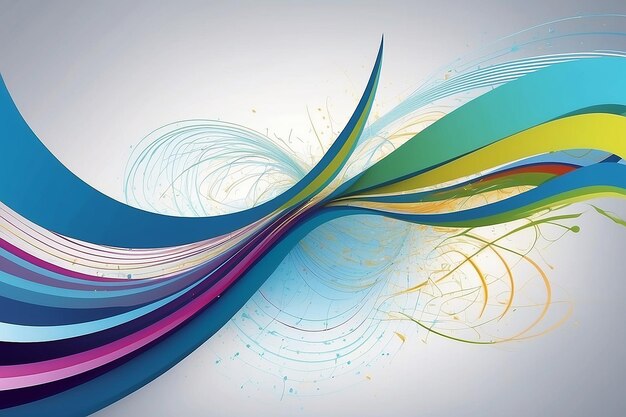 Curved lines against an abstract background stock illustration