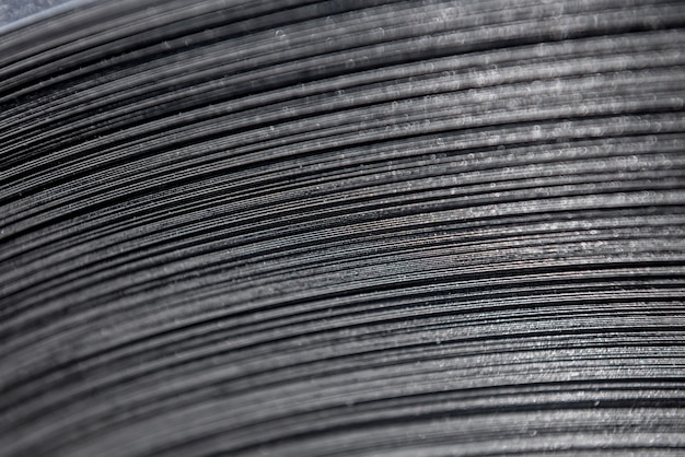 Curved lines of rolled metal are made of sheet steel