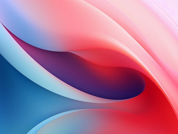 Curved lines on a vibrant background AI Generation