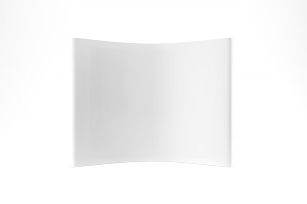 Curved matte surface isolated white background 3d rendering