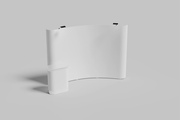 curved pop up display booth