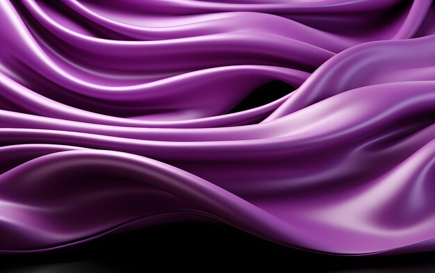 Фото Изогнутая шелковая текстура 3d баннер темный королевский