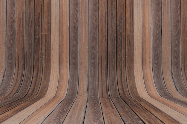 Fondo curvo del parquet di legno