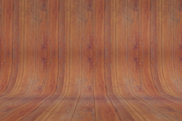 Fondo curvo del parquet di legno