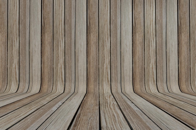 Fondo curvo del parquet di legno