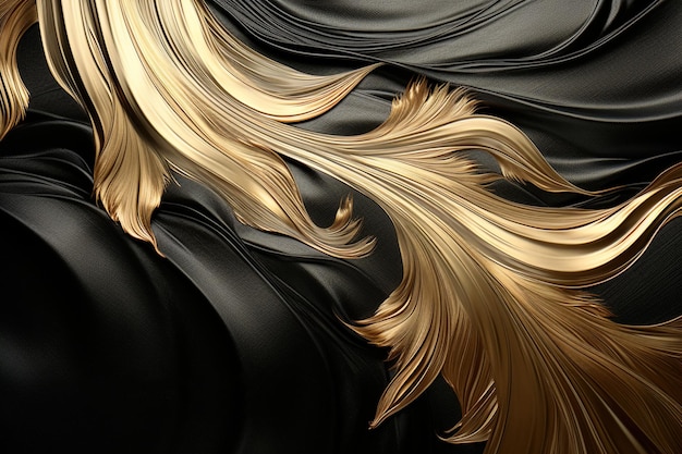 curvy gold and black background