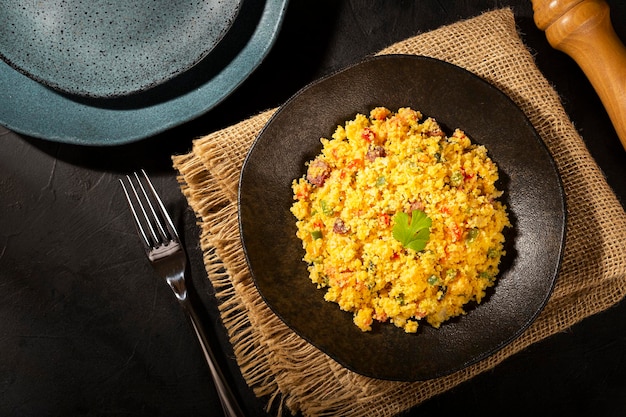 クスクス。ブラジル北東部の典型的な食べ物。