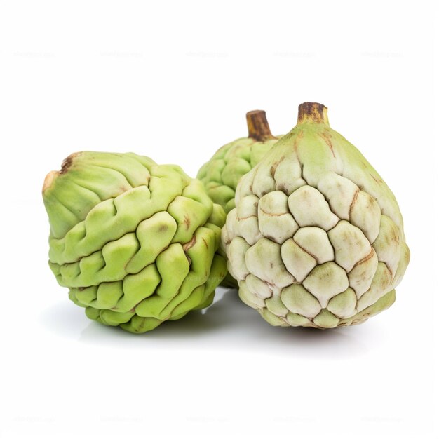 Custard Apple Tropical Fruit On A White Background