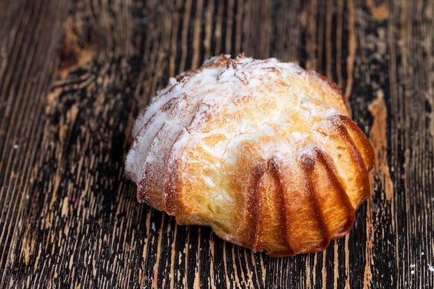 Custard cake with sweet curd filling