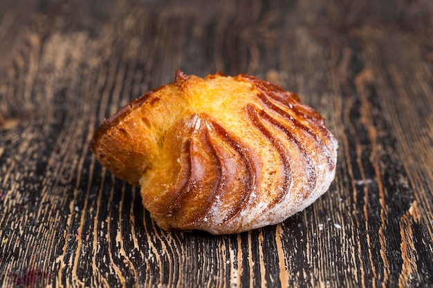 Custard cake with sweet curd filling