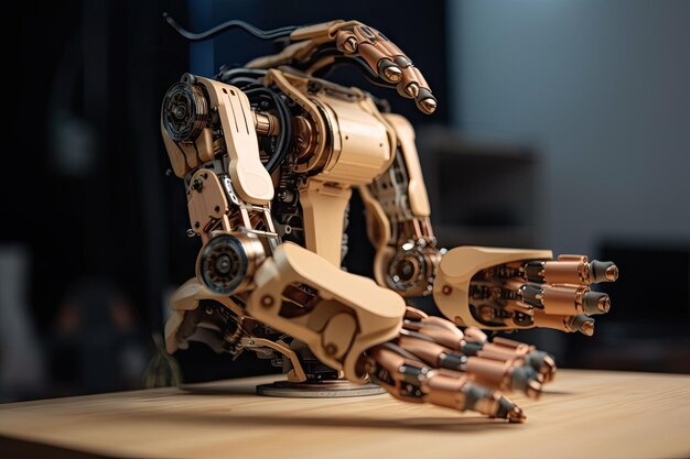 Custom robotic hand with tool for gripping and delicate work
