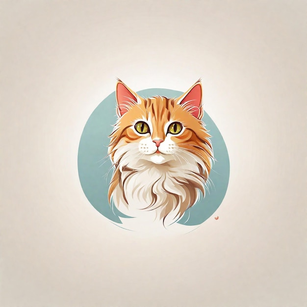 Custom Vector Cat Illustration Logo Design