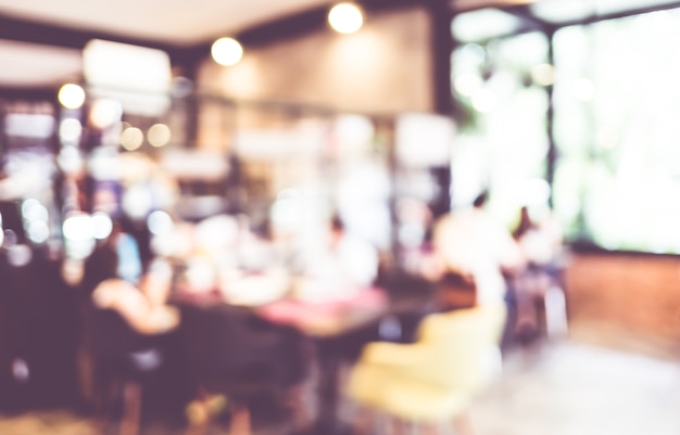 Customer in Coffee shop blur background with bokeh