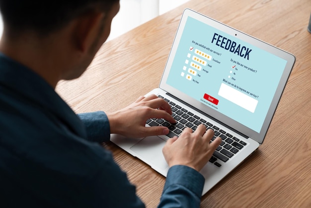 Photo customer feedback and review analysis by modish computer software for corporate business