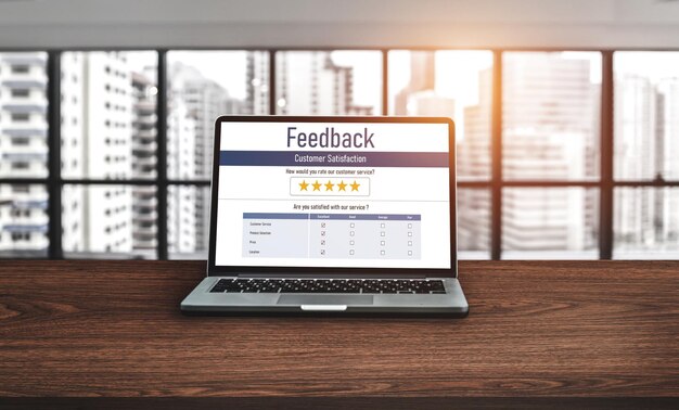 Photo customer feedback and review analysis by modish computer software for corporate business