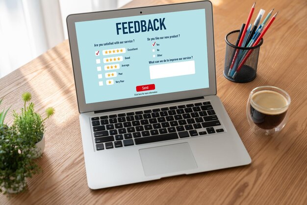 Photo customer feedback and review analysis by modish computer software for corporate business