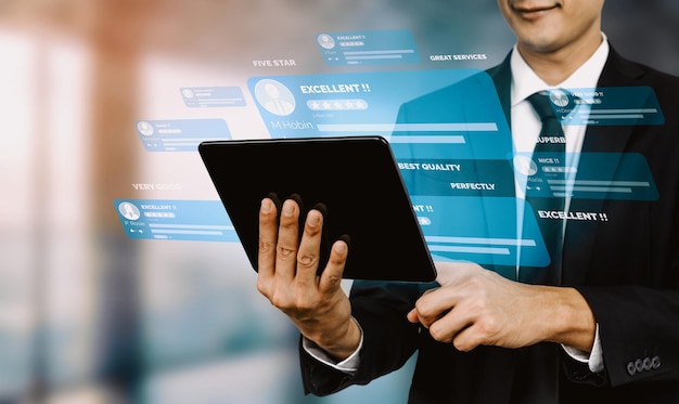 customer review satisfaction feedback survey concept uds