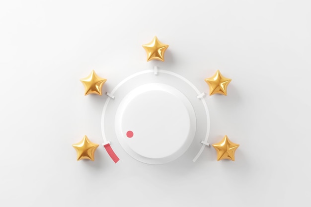 Photo customer satisfaction meter with star rating
