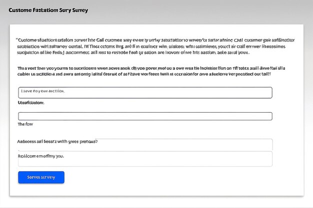 Customer Satisfaction Survey