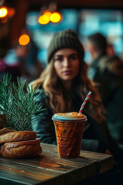 customers are having a casual meeting in a sustainable cafe