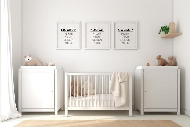 Photo customizable nursery decor with artwork template