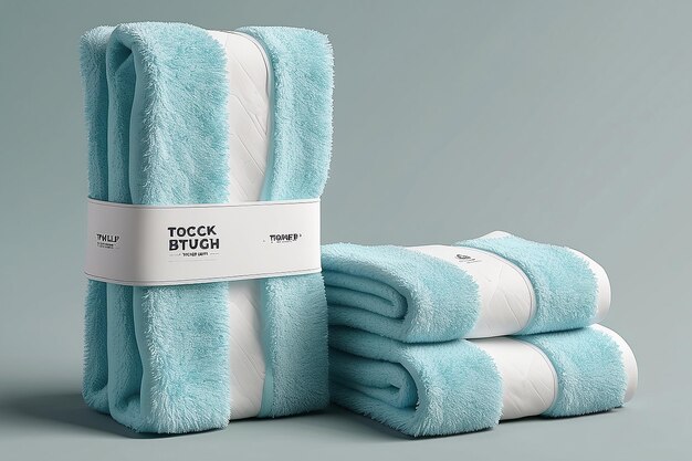 Photo customizable towel packaging mockup for your design