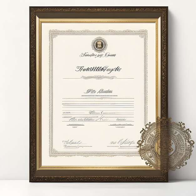 Photo customize certificate with modern frame