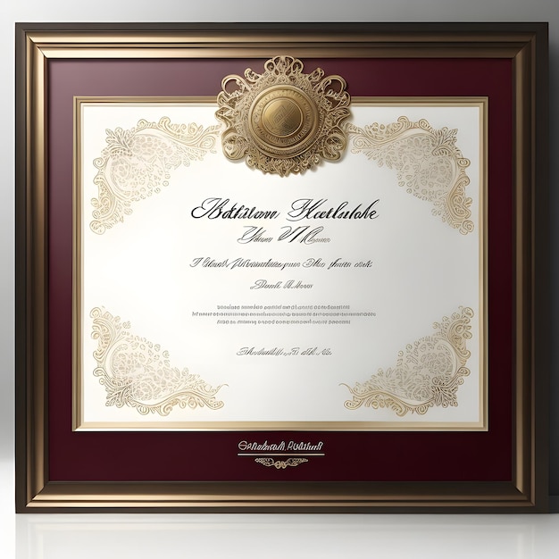 Photo customize certificate with modern frame