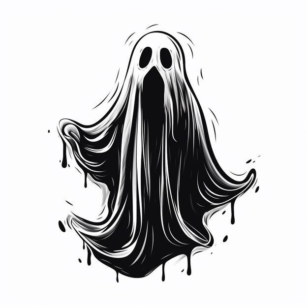 Customize HandDrawn Halloween Ghost for Your Needs